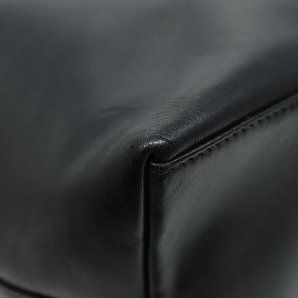 GUCCI Bamboo Shoulder Bag Leather Black Gold 001 001 - Picture 8 of 16